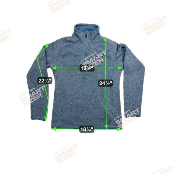 Patagonia Better Sweater Pullover 1/4 Zip Fleece Jacket Blue Women's Size S - Picture 2 of 8